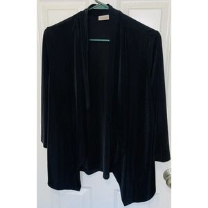 Women’s Easywear By Chico's Black Blazer Jacket Size 1 (US M/8) 96% Poly 4% Span